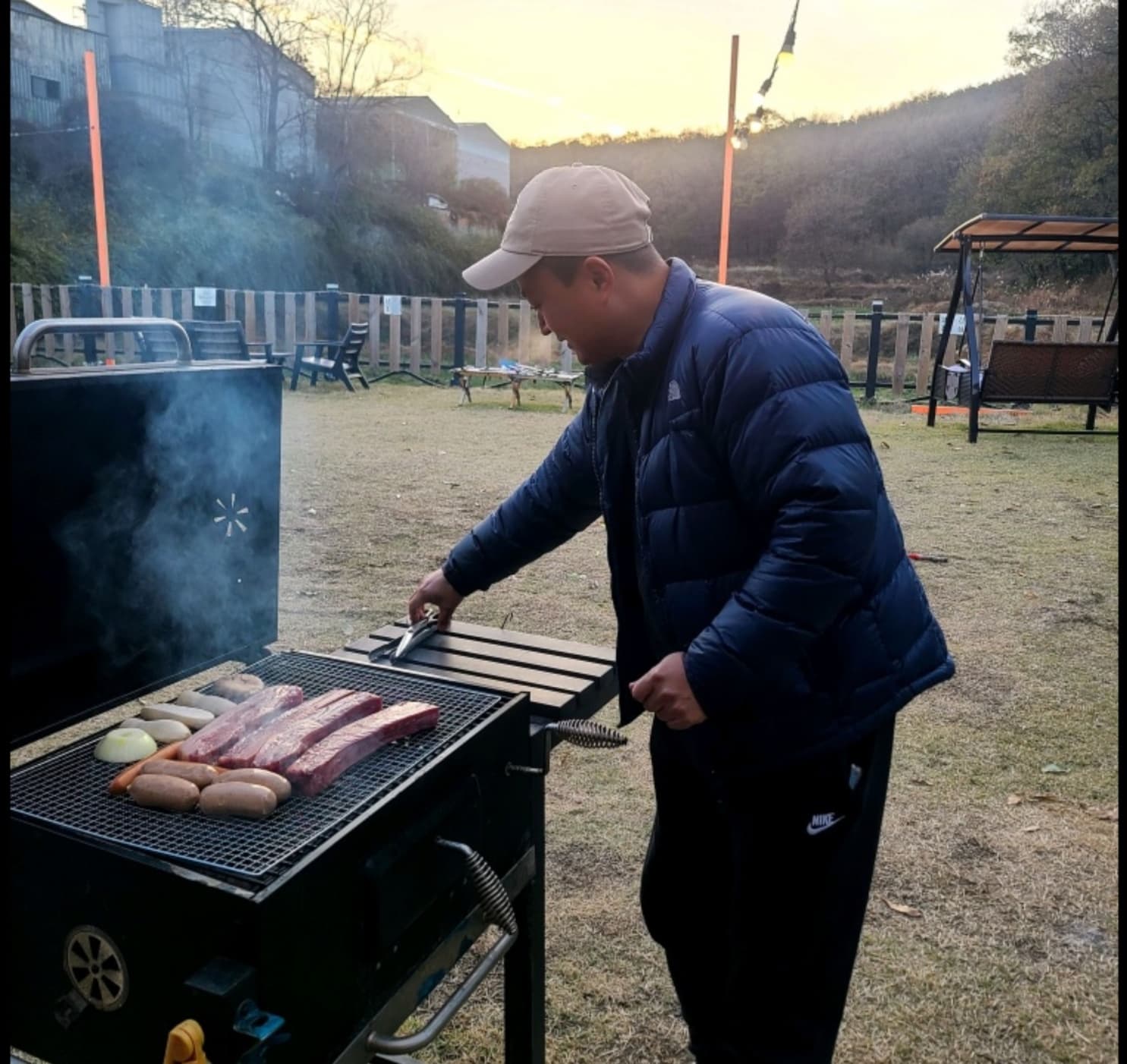 돌멩이 바비큐 마당 사진-11
